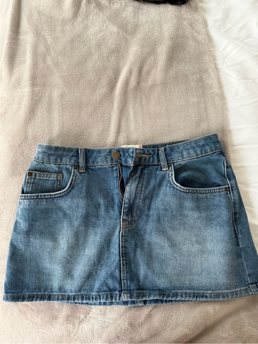 BDG Light Blue Denim Mini Skirt